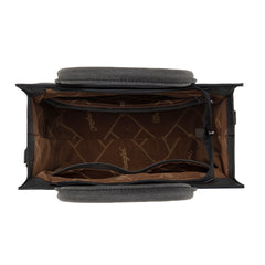 WG226-8120  Wrangler Tooled Aztec Pattern Print Concealed Carry Tote/Crossbody -Black