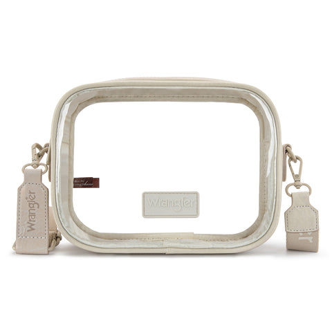 WG229-603  Wrangler Clear Crossbody Bag/Stadium Bag - Beige