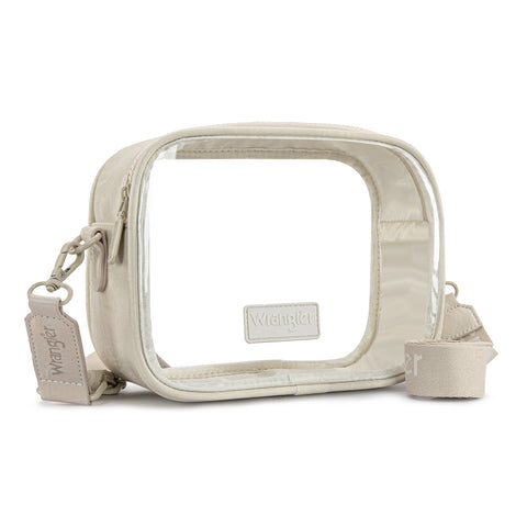 WG229-603  Wrangler Clear Crossbody Bag/Stadium Bag - Beige