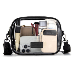 WG229-603  Wrangler Clear Crossbody Bag/Stadium Bag - Black