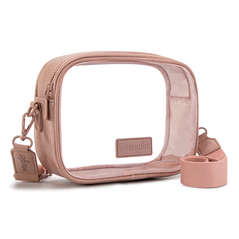 WG229-603  Wrangler Clear Crossbody Bag/Stadium Bag - Dark  Pink