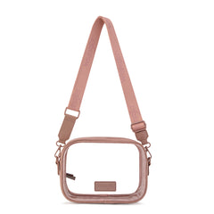 WG229-603  Wrangler Clear Crossbody Bag/Stadium Bag - Dark  Pink