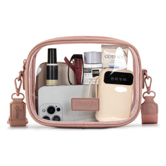 WG229-603  Wrangler Clear Crossbody Bag/Stadium Bag - Dark  Pink