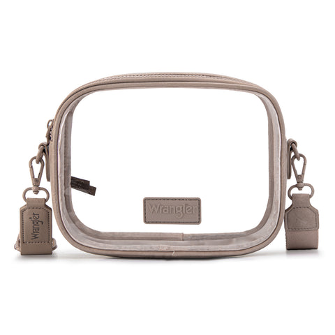 WG229-603  Wrangler Clear Crossbody Bag/Stadium Bag -Nude