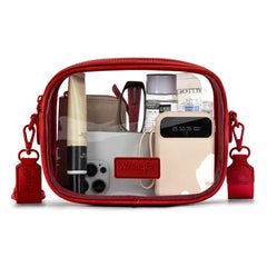 WG229-603  Wrangler Clear Crossbody Bag/Stadium Bag - Red