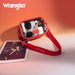 WG229-603  Wrangler Clear Crossbody Bag/Stadium Bag - Red