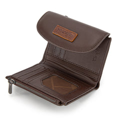 WG263-W076   Wrangler Tri-Fold Wallet  - Coffee
