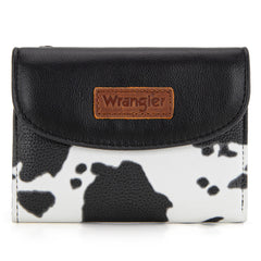 WG263-W076COW-BK   Wrangler Tri-Fold Wallet  - Cow-Black