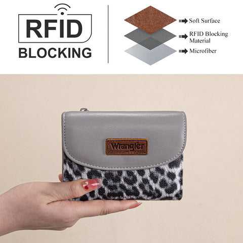 WG263-W076GY   Wrangler Tri-Fold Wallet  - Grey