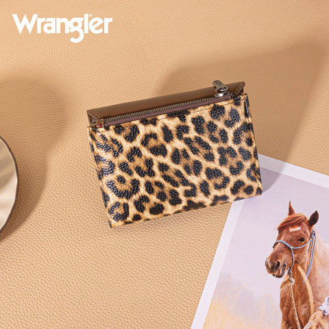 WG263-W076LP    Wrangler Tri-Fold Wallet  -Leopard