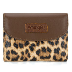 WG263-W076LP    Wrangler Tri-Fold Wallet  -Leopard