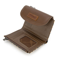 WG263-W076LP    Wrangler Tri-Fold Wallet  -Leopard