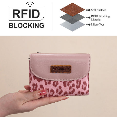 WG263-W076PK    Wrangler Tri-Fold Wallet  -Pink