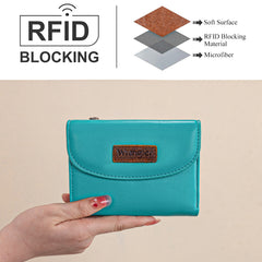 WG263-W076TQ    Wrangler Tri-Fold Wallet  -Turquoise
