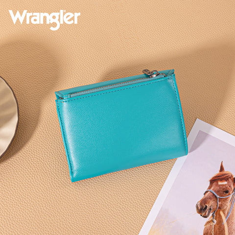 WG263-W076TQ    Wrangler Tri-Fold Wallet  -Turquoise
