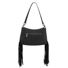 WG241-2022  Wrangler Fringe Buckle Hobo Bag/Crossbody Bag - Black