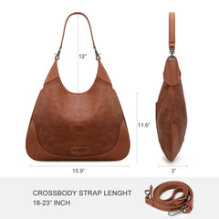WG242-918BR  Wrangler Hobo Bag/Crossbody Bag -Brown