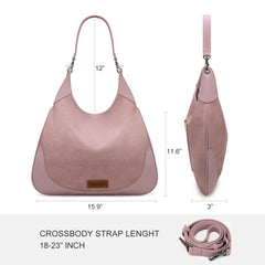 WG242-918DPK  Wrangler Hobo Bag/Crossbody Bag -Dark Pink