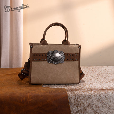 WG250-81202TN   Wrangler Buckle Tote/Crossbody -Tan