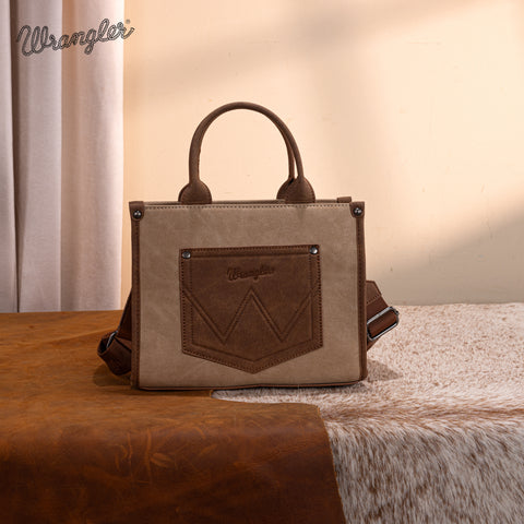 WG250-81202TN   Wrangler Buckle Tote/Crossbody -Tan