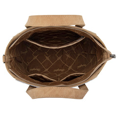 WG252-8012  Wrangler Genuine Hair-On Cowhide  Wide Tote/Crossbody - Tan