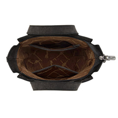WG252-8014  Wrangler Genuine Hair-On Cowhide Tote/Crossbody - Black