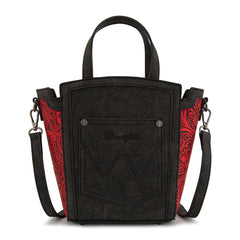 WG252-8014  Wrangler Genuine Hair-On Cowhide Tote/Crossbody - Red
