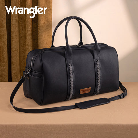 WG262-5110 Wrangler Whipstitch  Collection Duffle Bag -Black (ONLINE-EXCLUSIVE)