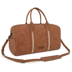 WG262-5110 Wrangler Whipstitch  Collection Duffle Bag -Brown (ONLINE-EXCLUSIVE)