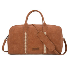 WG262-5110 Wrangler Whipstitch  Collection Duffle Bag -Brown (ONLINE-EXCLUSIVE)