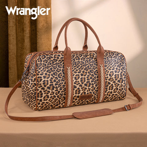 WG262-5110 Wrangler Whipstitch  Collection Duffle Bag -Leopard (ONLINE-EXCLUSIVE )