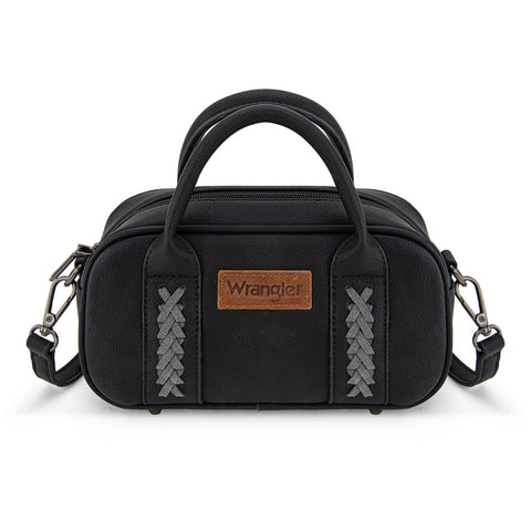 WG262-522  Wrangler Whipstitch Collection Mini Satchel/Crossbody Bag - Black