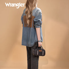WG262-522  Wrangler Whipstitch Collection Mini Satchel/Crossbody Bag - Black