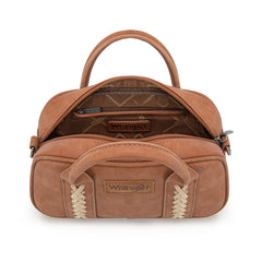 WG262-522  Wrangler Whipstitch Collection Mini Satchel/Crossbody Bag - Brown)