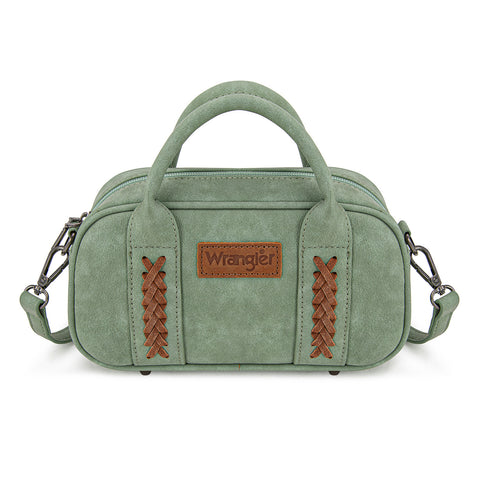 WG262-522  Wrangler Whipstitch Collection Mini Satchel/Crossbody Bag - Green