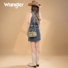 WG262-522  Wrangler Whipstitch Collection Mini Satchel/Crossbody Bag - Green