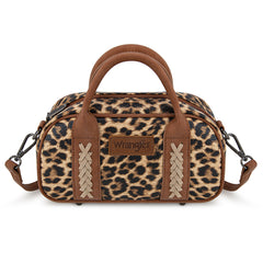 WG262-522  Wrangler Whipstitch Collection Mini Satchel/Crossbody Bag - Leopard