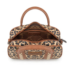 WG262-522  Wrangler Whipstitch Collection Mini Satchel/Crossbody Bag - Leopard