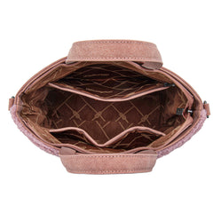 WG263-2002  Wrangler Sherpa Aztec Sherpa Tote/Crossbody - Dark Pink
