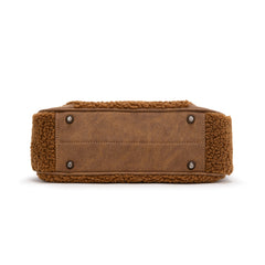 WG263-2022  Wrangler Sherpa Aztec Sherpa Hobo/Shoulder Bag - Brown