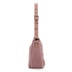 WG263-2022  Wrangler Sherpa Aztec Sherpa Hobo/Shoulder Bag - Dark Pink