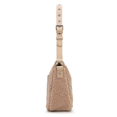 WG263-2022  Wrangler Sherpa Aztec Sherpa Hobo/Shoulder Bag - Tan