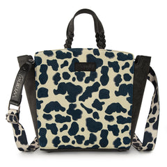 WG264-8014BK  Wrangler Cow Print Concealed Carry Tote/Crossbody - Black
