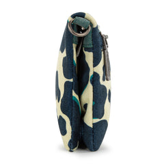 WG264-W106DTQ  Wrangler Cow Print  Wallet/Wristlet/Crossbody -Dark Turquoise