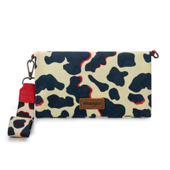 WG264-W106RD   Wrangler Cow Print  Wallet/Wristlet/Crossbody -Red