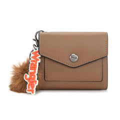 WG274-W079   Wrangler Tri-Fold Wallet with Keyring Pom Pom - Dark Khaki