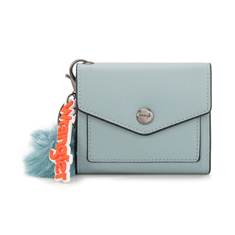WG274-W079   Wrangler Tri-Fold Wallet with Keyring Pom Pom - Jean