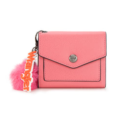 WG274-W079   Wrangler Tri-Fold Wallet with Keyring Pom Pom - Peach