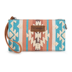 WG275-181  Wrangler Sherpa Aztec Canvas  Clutch -Brown