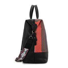 WG275-5110   Wrangler Sherpa Aztec Canvas Duffle Bag - Black